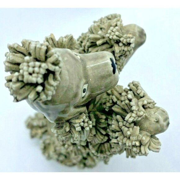 Vintage Ceramic Spaghetti Standard Poodle Figurine Begging for a Treat MCM - Picture 7 of 12